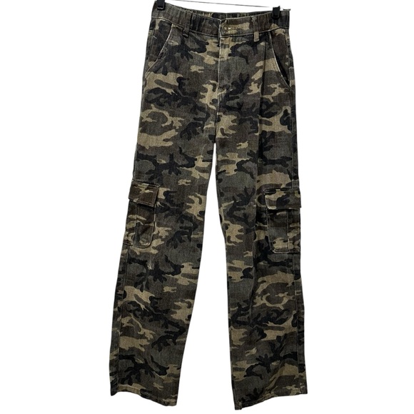Adika Camo Cargo Pants Streetwear Utility Pockets Relaxed‎ Fit size Small - Picture 1 of 7